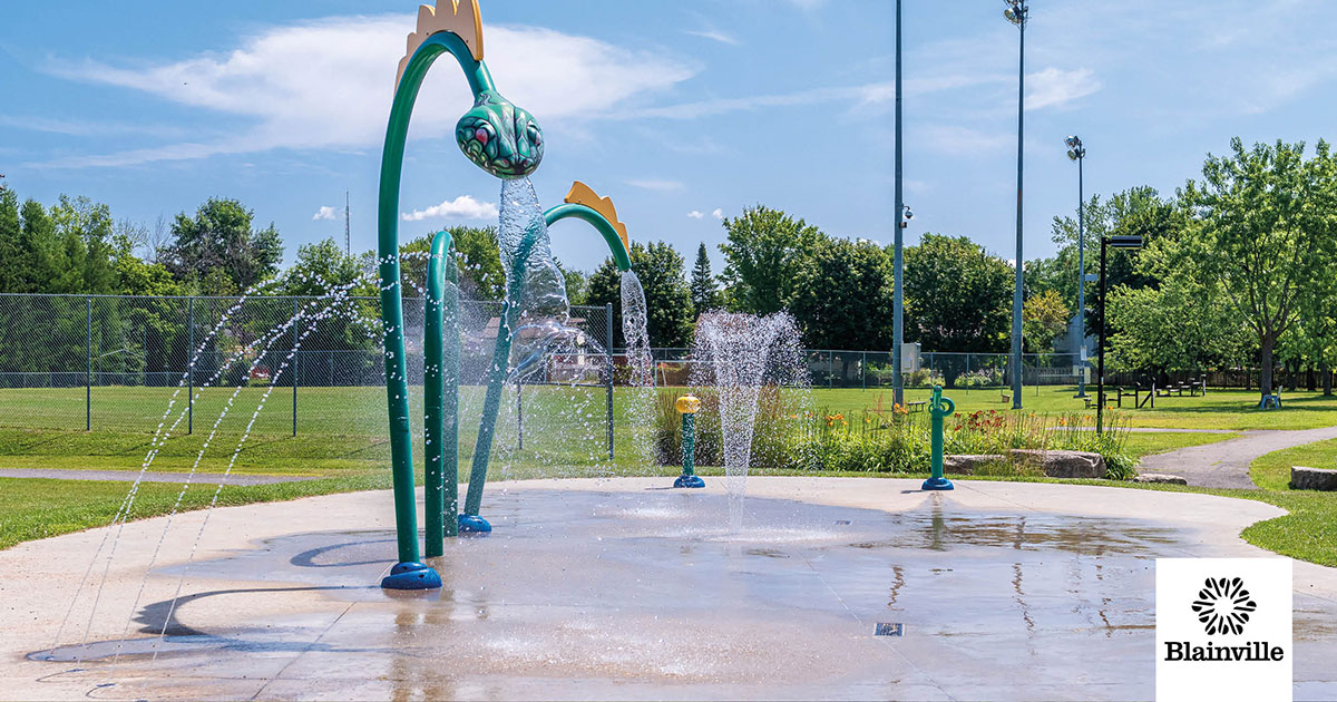Jeux d'eau municipaux à Blainville